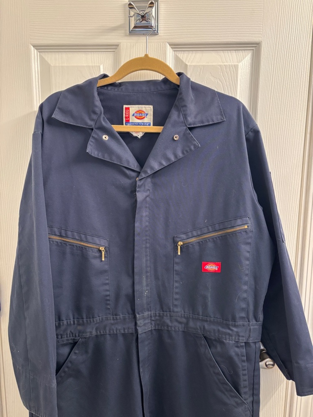 Vintage Men's DICKIES Navy Blue Zip-Front Work Coverall - Large -Regular